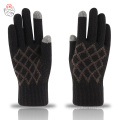 Pantalla táctil de hombres Guantes de invierno Guantes de guantes cálidos térmicos Guantes de cachemir acrílico